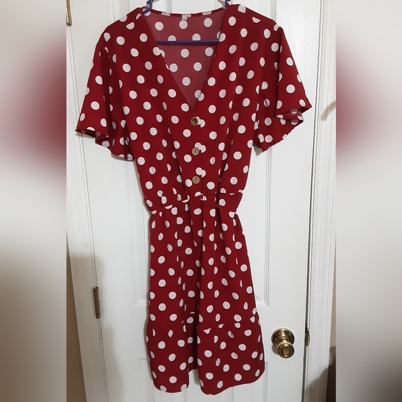 unbranded . Dresses & Skirts - Red And White Polka Dot Dress